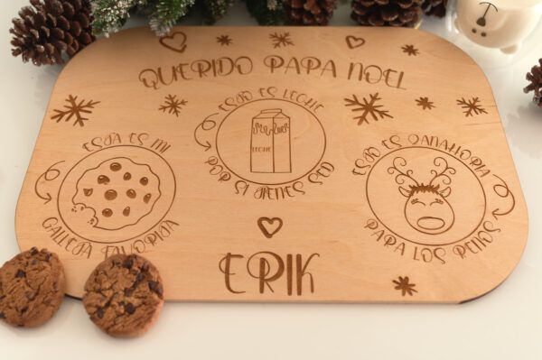 Bandeja de Navidad rectangular personalizada