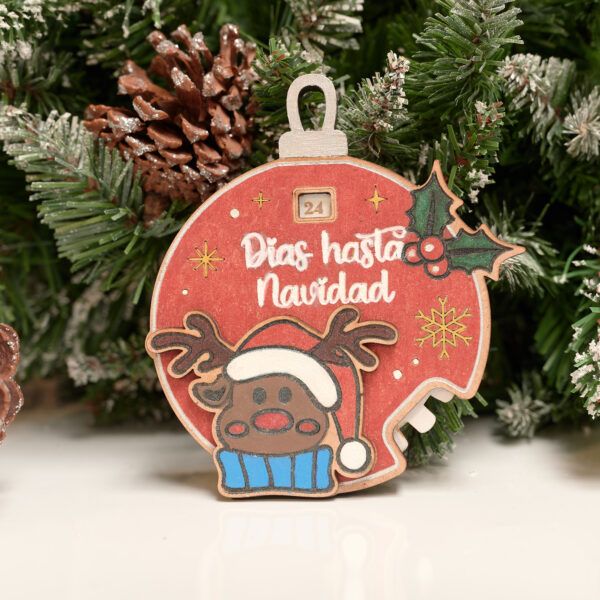 Adorno de Navidad cuenta atrás hasta Nochebuena